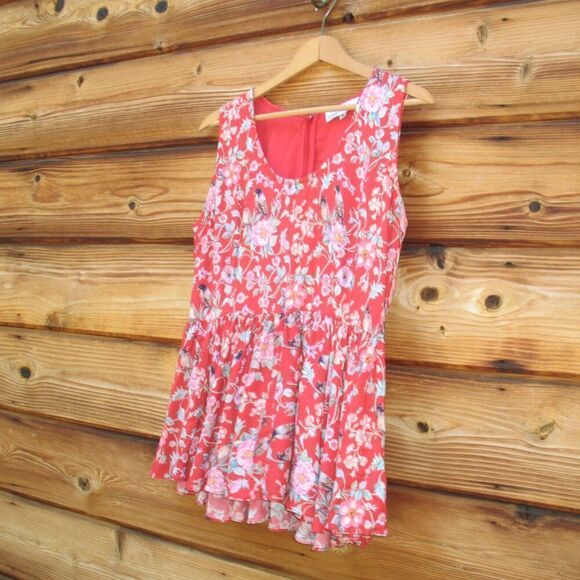 Red Love Birds Print Top M - Picture 4 of 10